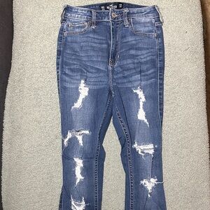 Hollister Ripped Blue Skinny Jeans